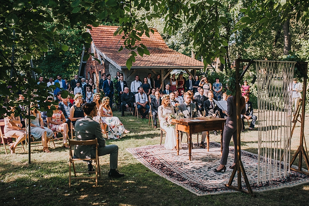 garden wedding civil wedding boho venue Poland Folwark Wąsowo